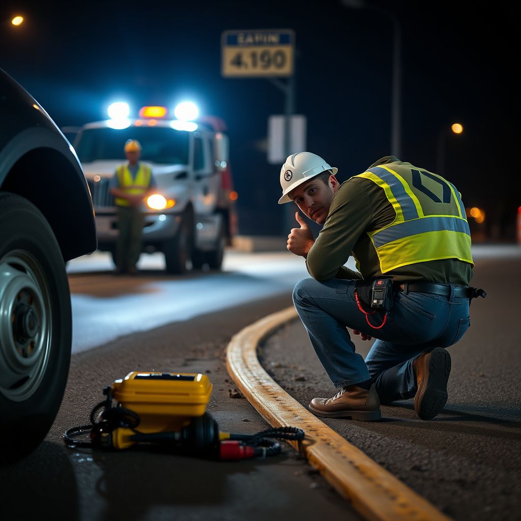 A professional tow operator securing a vehicle onto a flatbed truck safely in Cuyahoga Falls.